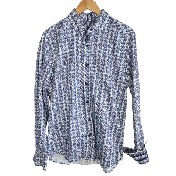 Robert Graham Mens Tailored Fit Long Sleeve Geometric Print Shirt Large - Picture 1 of 7